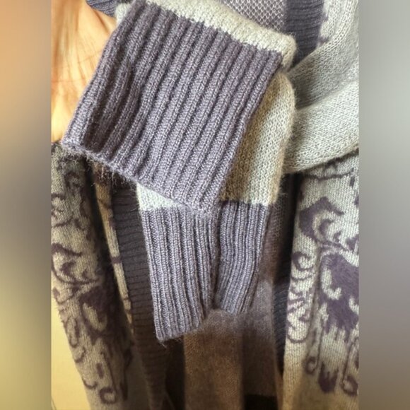 Disney Haunted Mansion Knit Open Front Longline Purple Grey Cardigan Sweater S - Picture 7 of 14